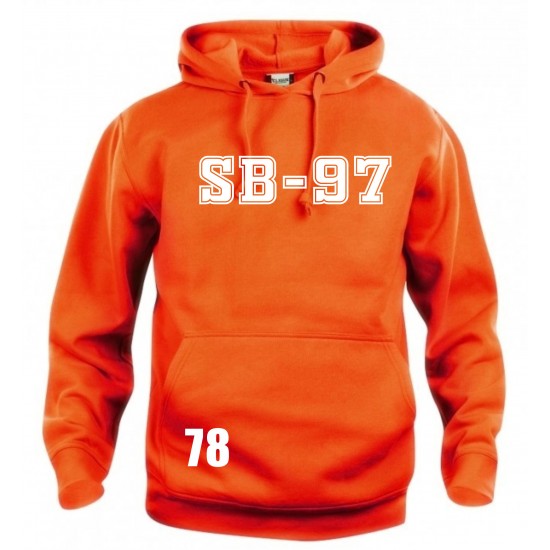 SB-97 aikuisten oranssi huppari